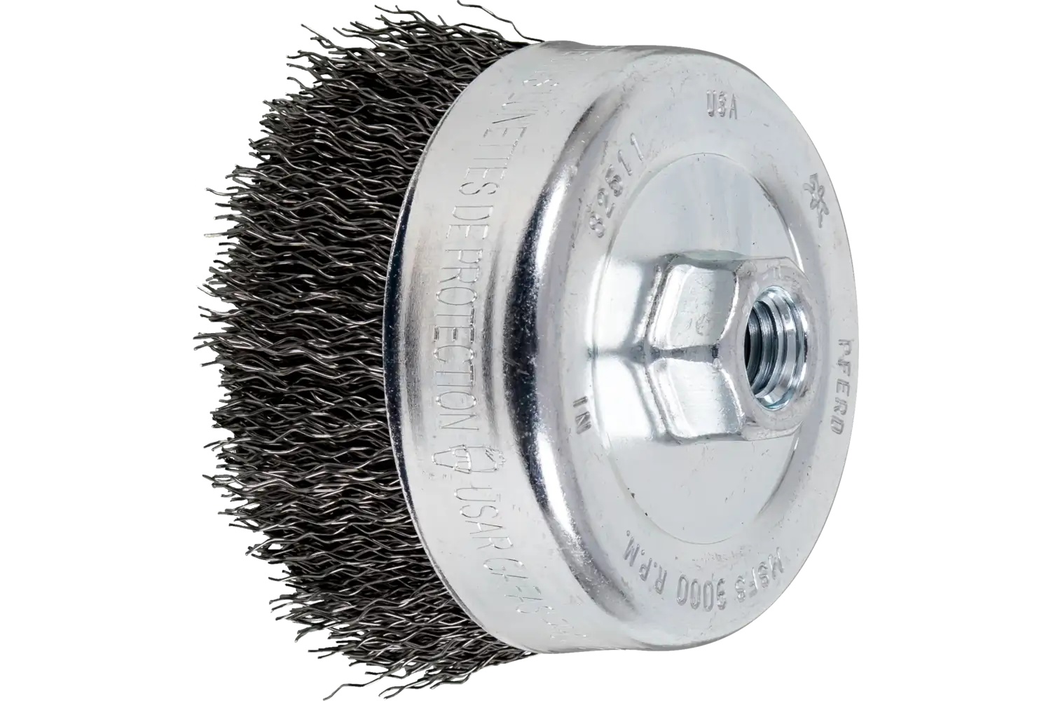Picture of Pferd Crimped Wire Cup Brush Psf 4" Dia. .020 Carbon Steel 5/8-11" Thread Retail
